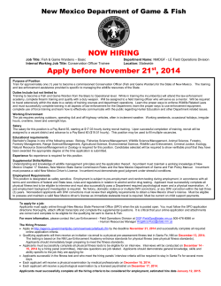 NOW HIRING Apply before November 21 , 2014