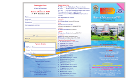 Registration Fee Registration Form for Rs 400/- ……for PG Students / Reserch scholars