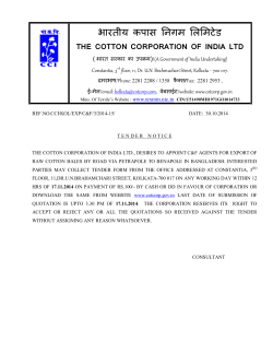 THE COTTON CORPORATION OF INDIA LTD