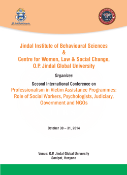 Jindal Institute of Behavioural Sciences &amp; O.P. Jindal Global University