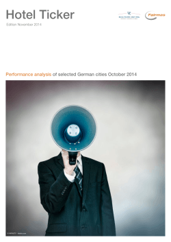 Hotel Ticker  Performance analysis of selected German cities October 2014