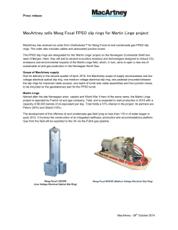 MacArtney sells Moog Focal FPSO slip rings for Martin Linge project Press release   