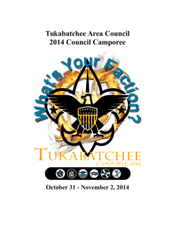Tukabatchee Area Council 2014 Council Camporee October 31 - November 2, 2014