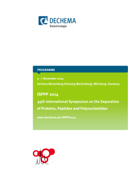 ISPPP 2014  34th International Symposium on the Separation