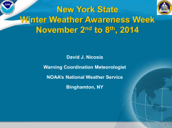 New York State Winter Weather Awareness Week November 2 to 8