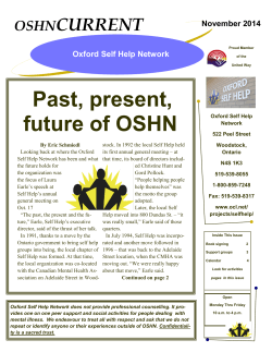 Past, present, future of OSHN CURRENT