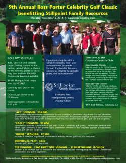 9th Annual Ross Porter Celebrity Golf Classic benefitting Stillpoint Family Resources