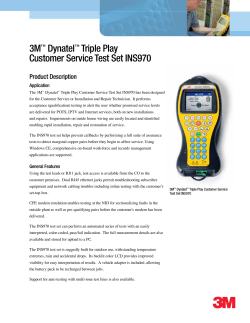 3M Dynatel Triple Play Customer Service Test Set INS970