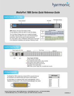 MediaPort 7000 Series Quick Reference Guide