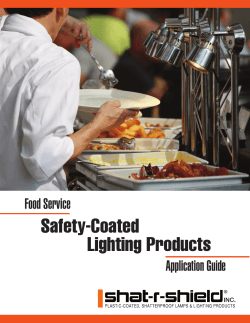 Safety-Coated Lighting Products Food Service Application Guide