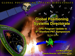 Space and Missile Systems Center Global Positioning Systems Directorate GPS Program Update to