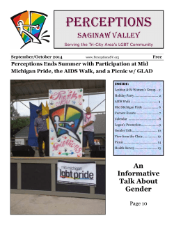 PERCEPTIONS SAGINAW VALLEY Perceptions Ends Summer with Participation at Mid