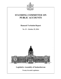 STANDING COMMITTEE ON PUBLIC ACCOUNTS  Hansard Verbatim Report