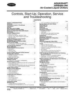 Controls, Start-Up, Operation, Service and Troubleshooting CONTENTS