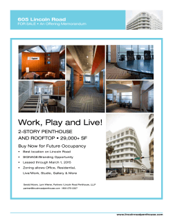 Work, Play and Live! 605 Lincoln Road 2-STORY PENTHOUSE