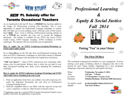 Professional Learning &amp; Equity &amp; Social Justice Fall  2014