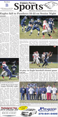 Sports B Times-News Eagles fall to Panthers 33-22 on Senior Night