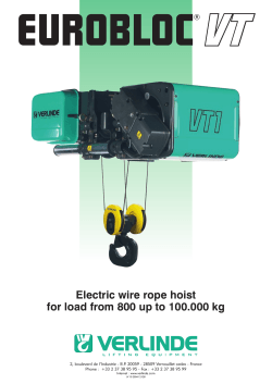 VT EUROBLOC® Electric wire rope hoist