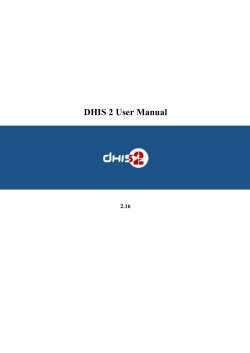 DHIS 2 User Manual 2.16