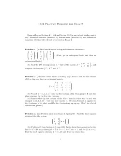 18.06 Practice Problems for Exam 2