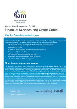 Financial Services and Credit Guide  Integral Asset Management Pty Ltd