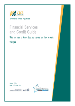 Financial Services and Credit Guide