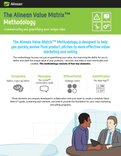 The Alinean Value Matrix™ Methodology