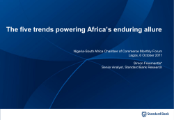 The five trends powering Africa‟s enduring allure