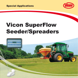 Vicon SuperFlow Seeder/Spreaders Special Applications