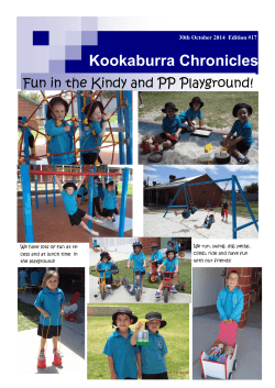 Kookaburra Chronicles Fun in the Kindy and PP Playground!