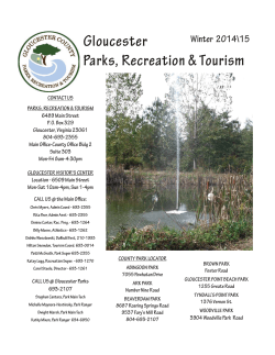 Gloucester Parks, Recreation &amp; Tourism Winter  2014\15