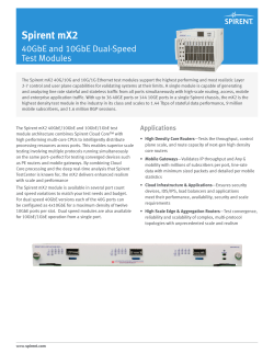 Spirent mX2 40GbE and 10GbE Dual-Speed Test Modules