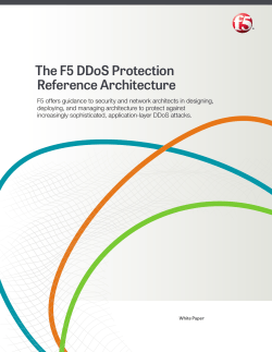 The F5 DDoS Protection Reference Architecture