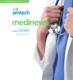 medinews November Issue   2014 For all enquiries freephone 0800 AMTECH