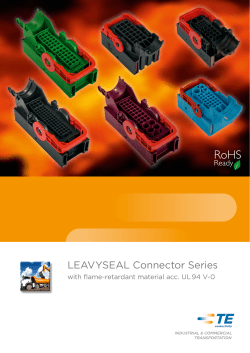 RoHS LEAVYSEAL Connector Series Ready with flame-retardant material acc. UL 94 V-0