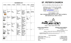 ST. PETER’S CHURCH NOVEMBER 2014