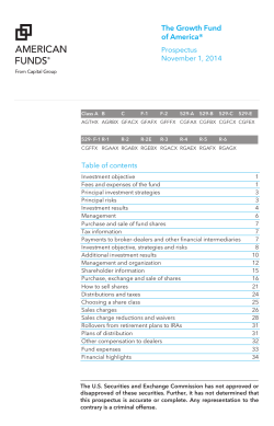 The Growth Fund of America® Prospectus