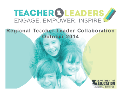 Regional Teacher Leader Collaboration October 2014