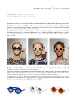 LUNETTES KOLLEKTION AND MICHAEL VAN DER HAM MIX IT UP...