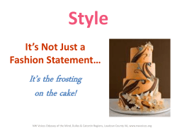 Style It’s the frosting on the cake! It’s Not Just a