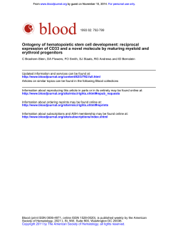 Ontogeny of hematopoietic stem cell development: reciprocal