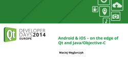 Android &amp; iOS – on the edge of Qt and Java/Objective-C