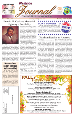 Emmitt G. Coakley Memorial Highway a Possibility DON'T FORGET TO
