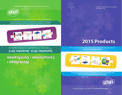 2015 Products  Consulta tion • Cer