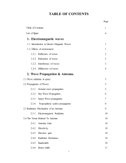 TABLE OF CONTENTS 1. Electromagnetic  waves