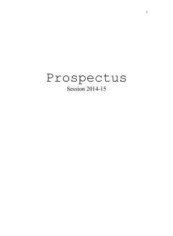 Prospectus  Session 2014-15 1