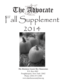 The Advocate Fall Supplement 2014