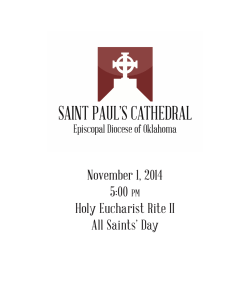 November 1, 2014 5:00 Holy Eucharist Rite II All Saints’ Day