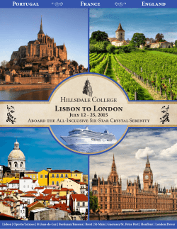 Lisbon to London July 12 - 25, 2015