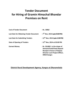 Tender Document for Hiring of Gramin Himachal Bhandar Premises on Rent